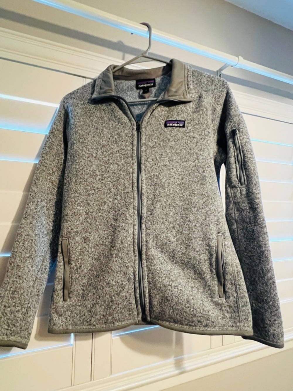 Patagonia Women's Heather Gray Full-Zip Teddy Fleece Jacket